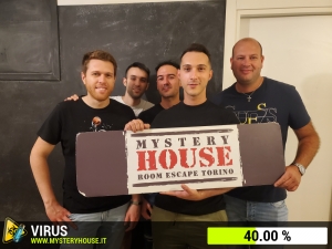 escape room mystery house torino Virus 404