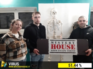escape room mystery house torino Virus 404