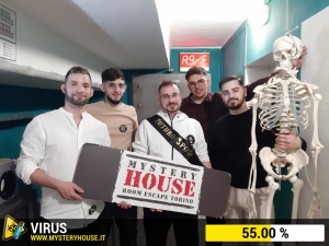 escape room mystery house torino Virus 404